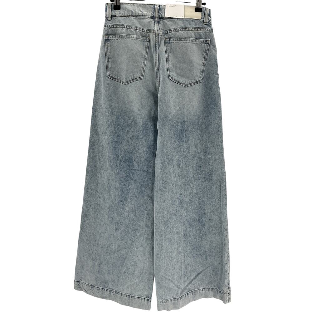 Dl1961 'Hepburn' Blue Cotton Wide Leg High Rise Denim Jean Size 26 - Picture 3 of 4